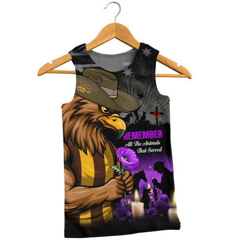Hawthorn Men Singlet Anzac Day In Memory Of Animals That Served