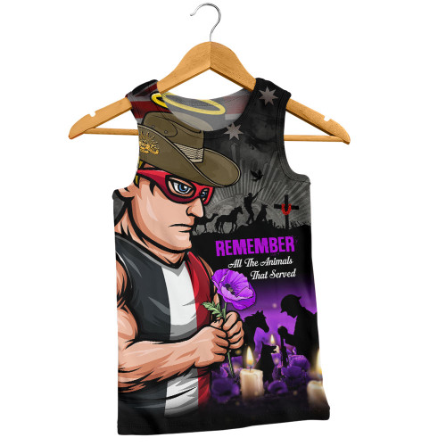 St Kilda Men Singlet Anzac Day In Memory Of Animals That Served