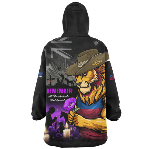 Brisbane Lions Snug Hoodie Anzac Day In Memory Of Animals That Served