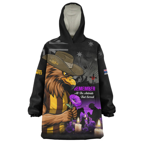 Hawthorn Snug Hoodie Anzac Day In Memory Of Animals That Served