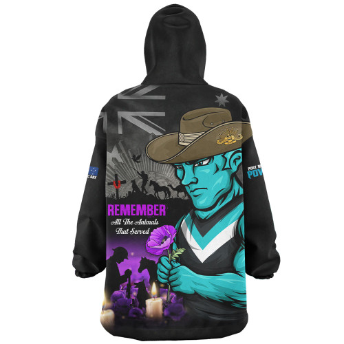 Port Adelaide Snug Hoodie Anzac Day In Memory Of Animals That Served