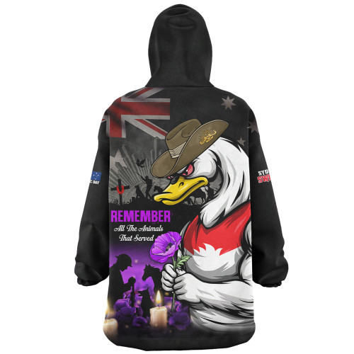 Sydney Swans Snug Hoodie Anzac Day In Memory Of Animals That Served