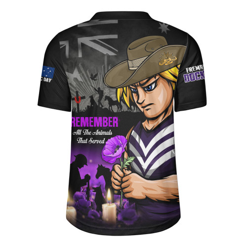 Fremantle Rugby Jersey Anzac Day In Memory Of Animals That Served