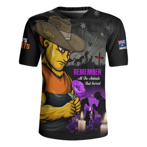 GWS GIANTS Rugby Jersey Anzac Day In Memory Of Animals That Served