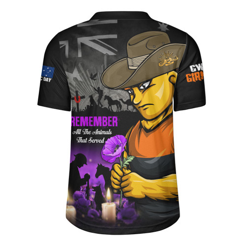 GWS GIANTS Rugby Jersey Anzac Day In Memory Of Animals That Served