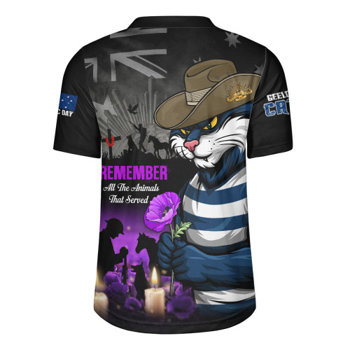 Geelong Cats Rugby Jersey Anzac Day In Memory Of Animals That Served