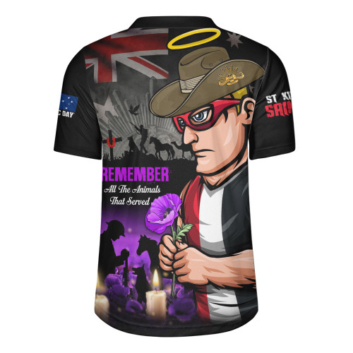 St Kilda Rugby Jersey Anzac Day In Memory Of Animals That Served