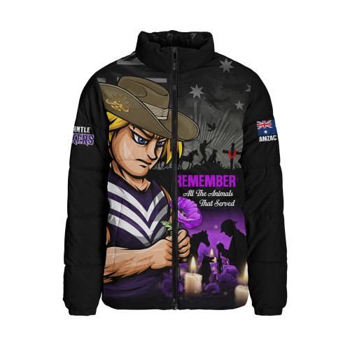 Fremantle Padded Jacket Anzac Day In Memory Of Animals That Served
