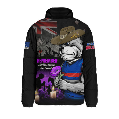 Western Bulldogs Padded Jacket Anzac Day In Memory Of Animals That Served