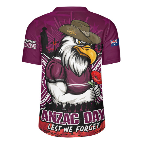 Manly Warringah Sea Eagles Rugby Jersey Anzac Day Pride Of Service Eternal Memory
