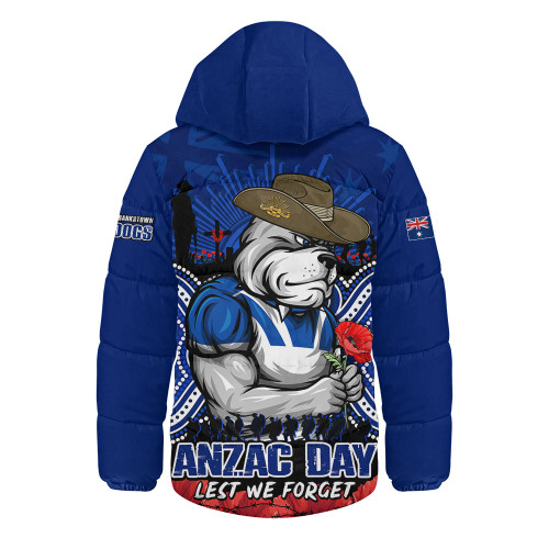 Canterbury-Bankstown Bulldogs Hooded Padded Jacket Anzac Day Pride Of Service Eternal Memory