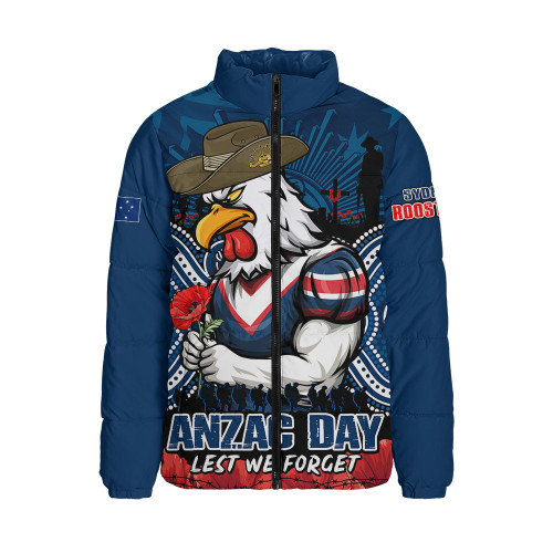 Sydney Roosters Padded Jacket Anzac Day Pride Of Service Eternal Memory