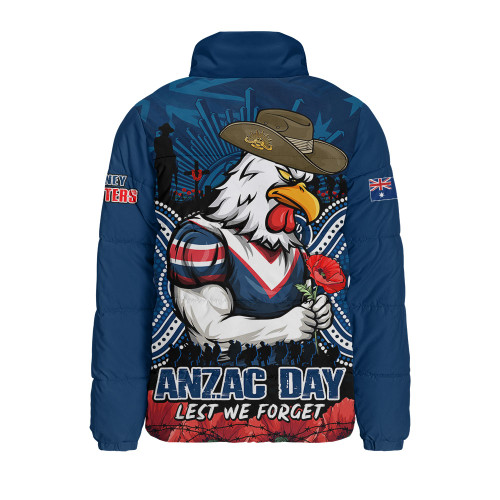 Sydney Roosters Padded Jacket Anzac Day Pride Of Service Eternal Memory