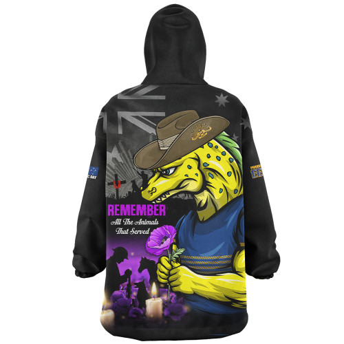 Parramatta Eels Snug Hoodie Anzac Day Purple Poppy And Animals That Served