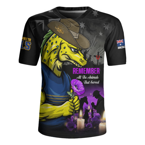 Parramatta Eels Rugby Jersey Anzac Day Purple Poppy And Animals That Served