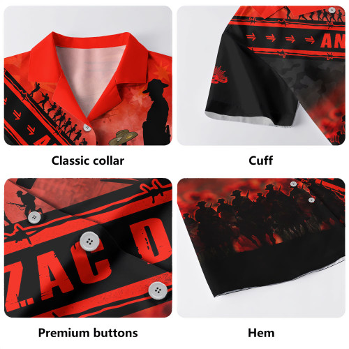 Australia Hawaiian Shirt Anzac Day Dawn Of Sacred Remembrance