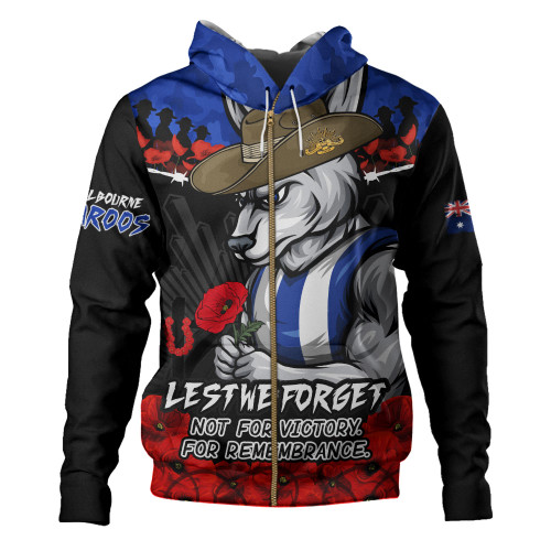 North Melbourne Hoodie ANZAC Day Not For Victory For Remembrance