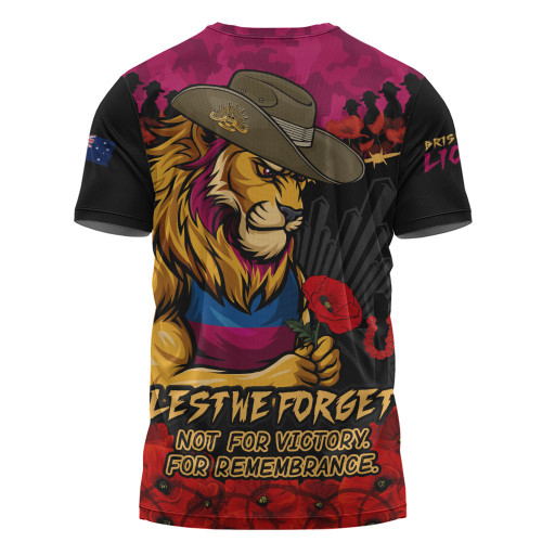 Brisbane Lions T-Shirt ANZAC Day Not For Victory For Remembrance