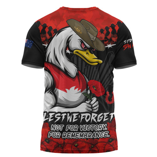 Sydney Swans T-Shirt ANZAC Day Not For Victory For Remembrance