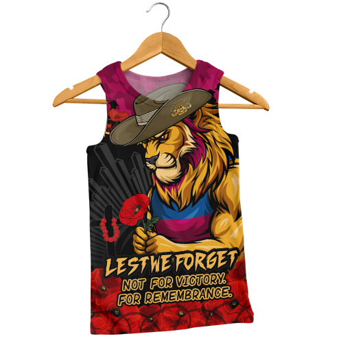 Brisbane Lions Men Singlet ANZAC Day Not For Victory For Remembrance