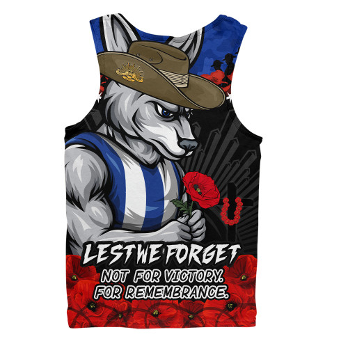 North Melbourne Men Singlet ANZAC Day Not For Victory For Remembrance