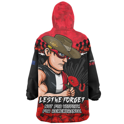St Kilda Snug Hoodie ANZAC Day Not For Victory For Remembrance