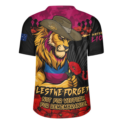 Brisbane Lions Rugby Jersey ANZAC Day Not For Victory For Remembrance