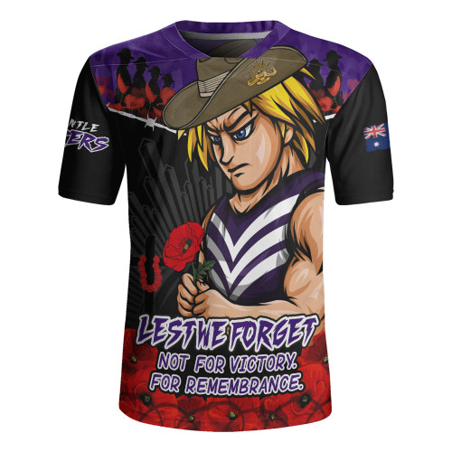 Fremantle Rugby Jersey ANZAC Day Not For Victory For Remembrance
