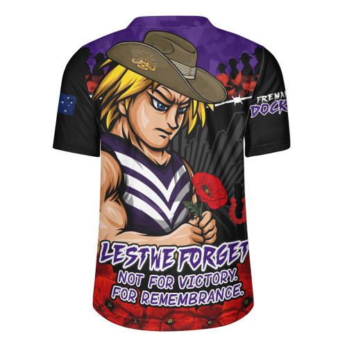 Fremantle Rugby Jersey ANZAC Day Not For Victory For Remembrance