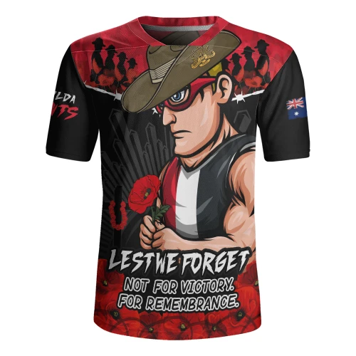 St Kilda Rugby Jersey ANZAC Day Not For Victory For Remembrance