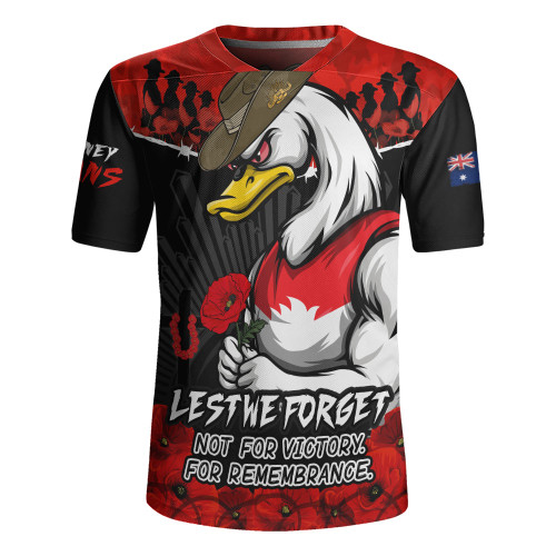 Sydney Swans Rugby Jersey ANZAC Day Not For Victory For Remembrance