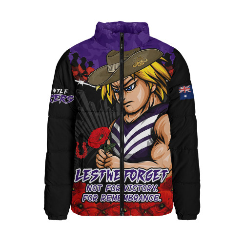 Fremantle Padded Jacket ANZAC Day Not For Victory For Remembrance