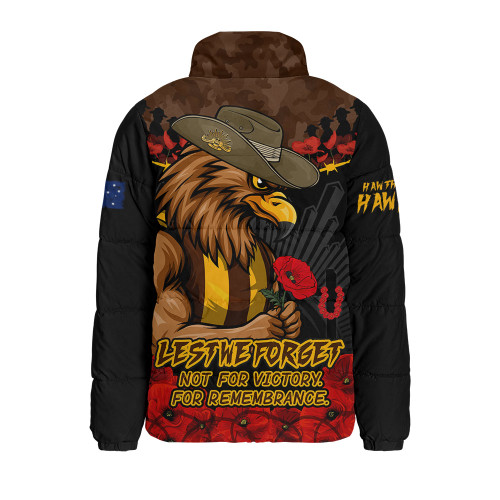 Hawthorn Padded Jacket ANZAC Day Not For Victory For Remembrance