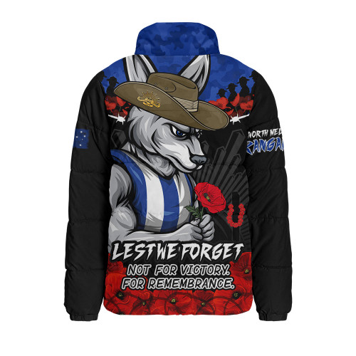 North Melbourne Padded Jacket ANZAC Day Not For Victory For Remembrance