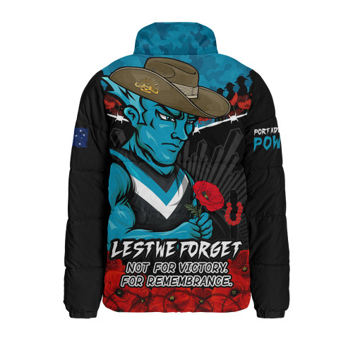 Port Adelaide Padded Jacket ANZAC Day Not For Victory For Remembrance