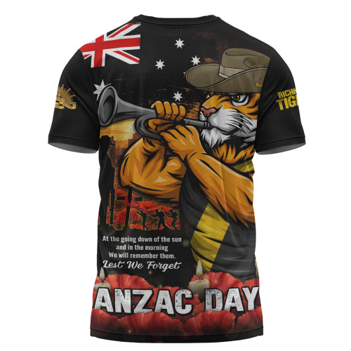 Richmond T-Shirt Anzac Day Dawn Of Courage Eternal Tribute