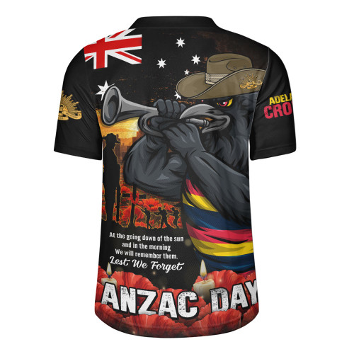 Adelaide Crows Rugby Jersey Anzac Day Dawn Of Courage Eternal Tribute