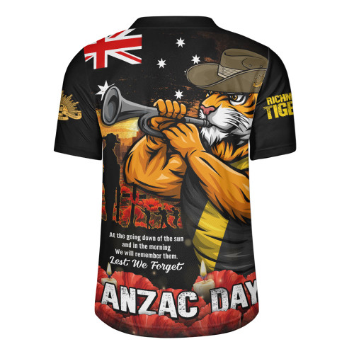 Richmond Rugby Jersey Anzac Day Dawn Of Courage Eternal Tribute