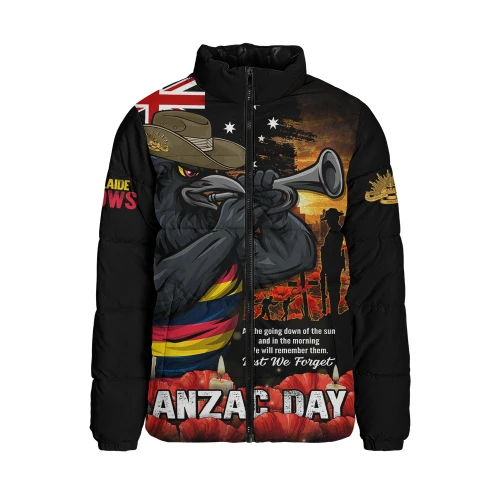 Adelaide Crows Padded Jacket Anzac Day Dawn Of Courage Eternal Tribute