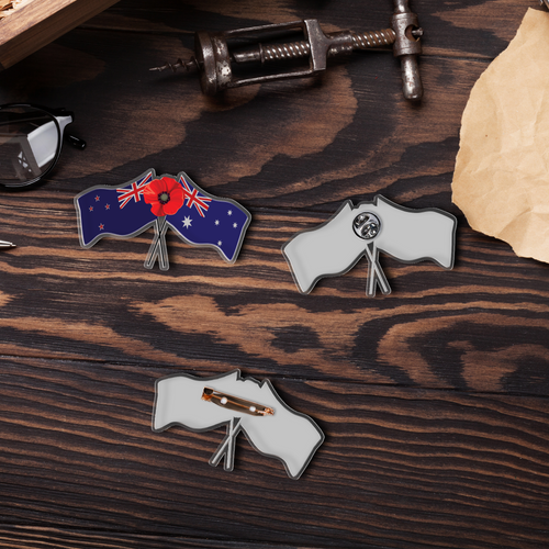 Australia Acrylic Pin ANZAC Spirit Remembrance Poppy