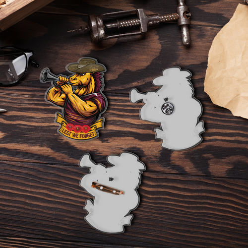 Brisbane Broncos Acrylic Pin Dawn Bugler Tribute