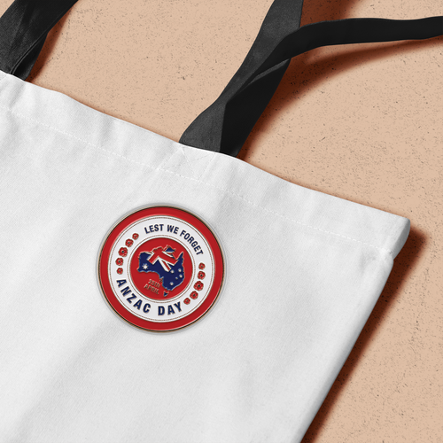 Australia Acrylic Pin ANZAC Day Lest We Forget Badge