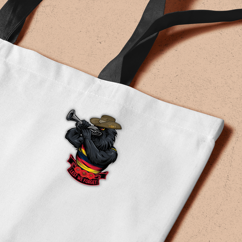 Adelaide Crows Lions Acrylic Pin Lest We Forget Bugler