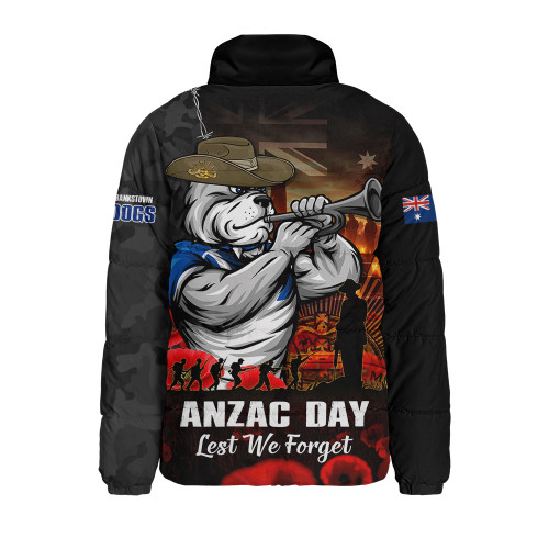 Canterbury-Bankstown Bulldogs Padded Jacket Anzac Day Rising Dawn Ceremony Lest We Forget Courage