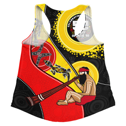 Indigenous Australian Aboriginal Women Racerback Singlet NAIDOC Week 50 Years Of Deadly Dreamtime Story
