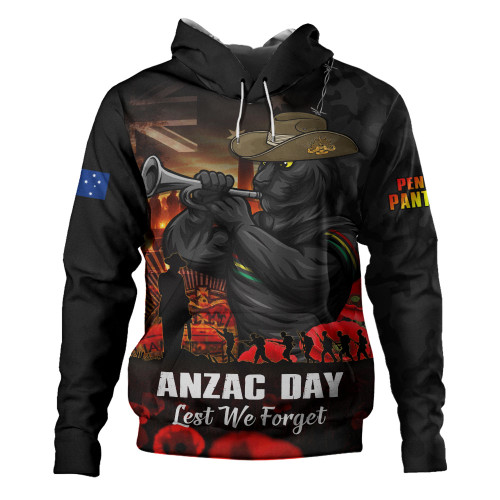 Penrith Panthers Hoodie Anzac Day Rising Dawn Ceremony Lest We Forget Courage