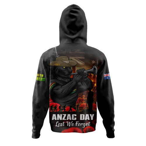 Penrith Panthers Hoodie Anzac Day Rising Dawn Ceremony Lest We Forget Courage