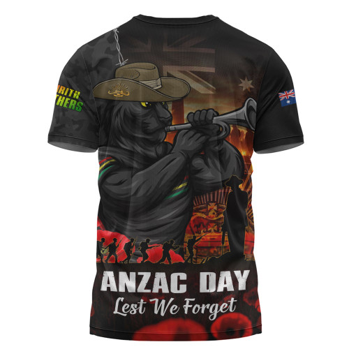Penrith Panthers T-Shirt Anzac Day Rising Dawn Ceremony Lest We Forget Courage