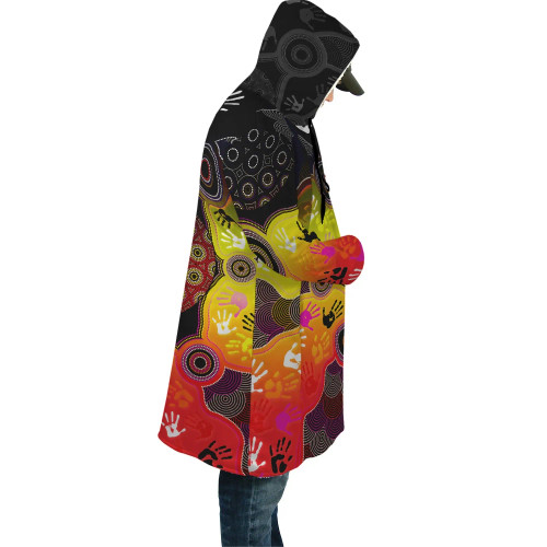 Australia Aboriginal Cloak - Indigenous Circle Dot Painting Hand Art Australia Aboriginal Cloak - Indigenous Circle Dot Painting Hand Art