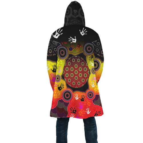 Australia Aboriginal Cloak - Indigenous Circle Dot Painting Hand Art Australia Aboriginal Cloak - Indigenous Circle Dot Painting Hand Art